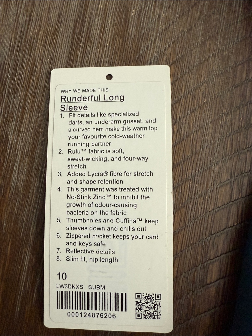 Lululemon runderful long sleeve size 10 submarine - Picture 9 of 10